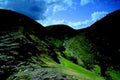 green hillside path1980s 1990s A4 Photo Print