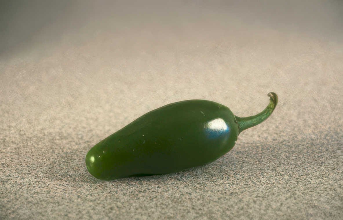 green jalapeno pepper 1 Vintage A4 Photo Print