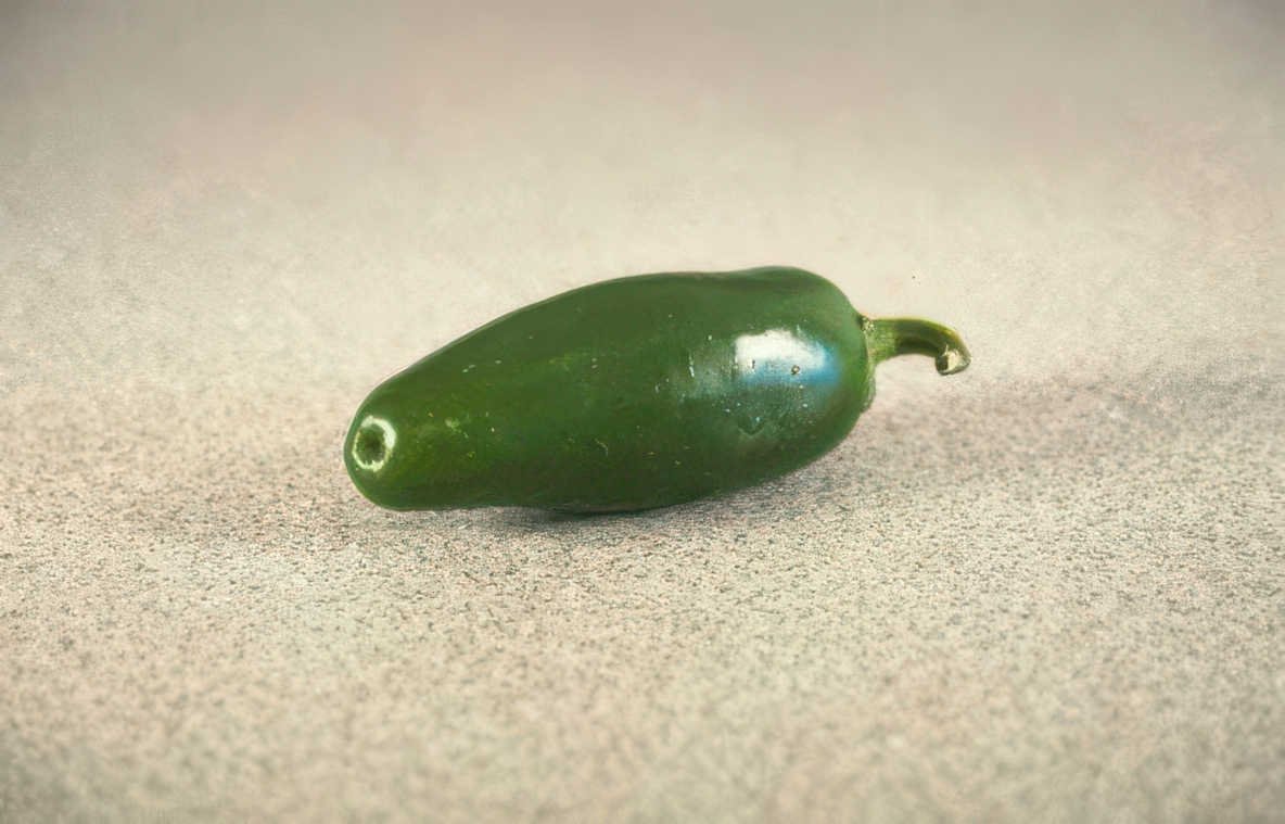 green jalapeno pepper 2 Vintage A4 Photo Print