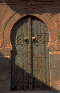 green metal doors 1980s 1990s A4 Photo Print