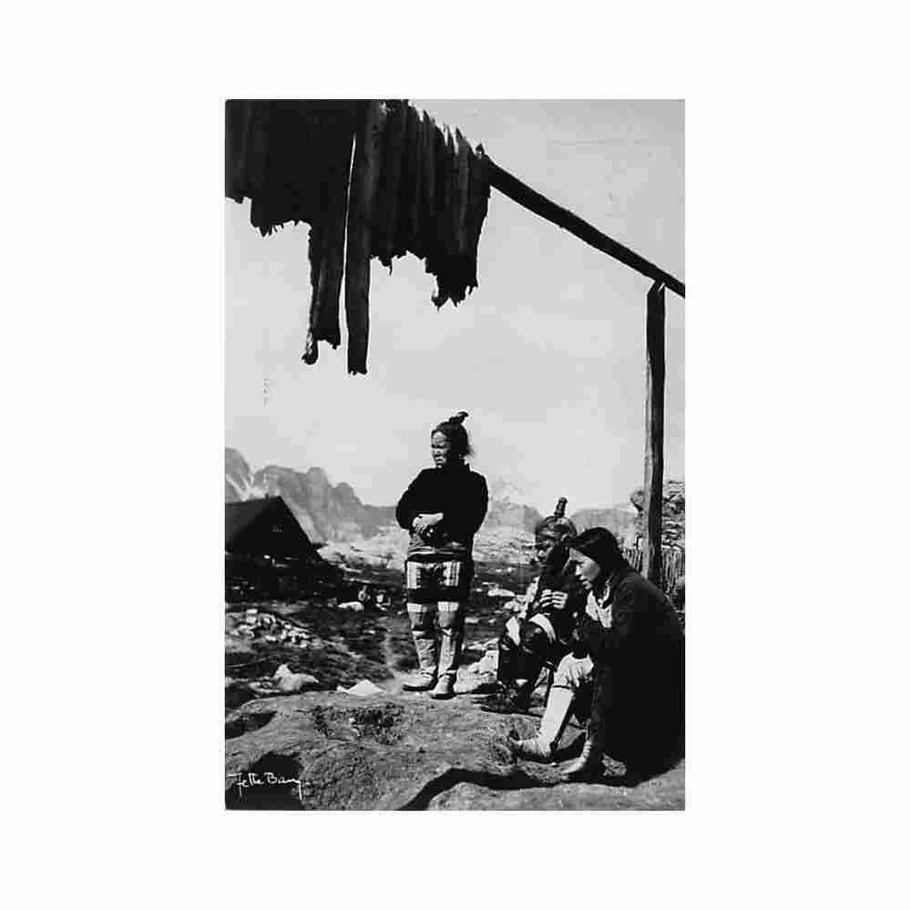 greenland eskimo women see stamps Vintage A4 Photo Print