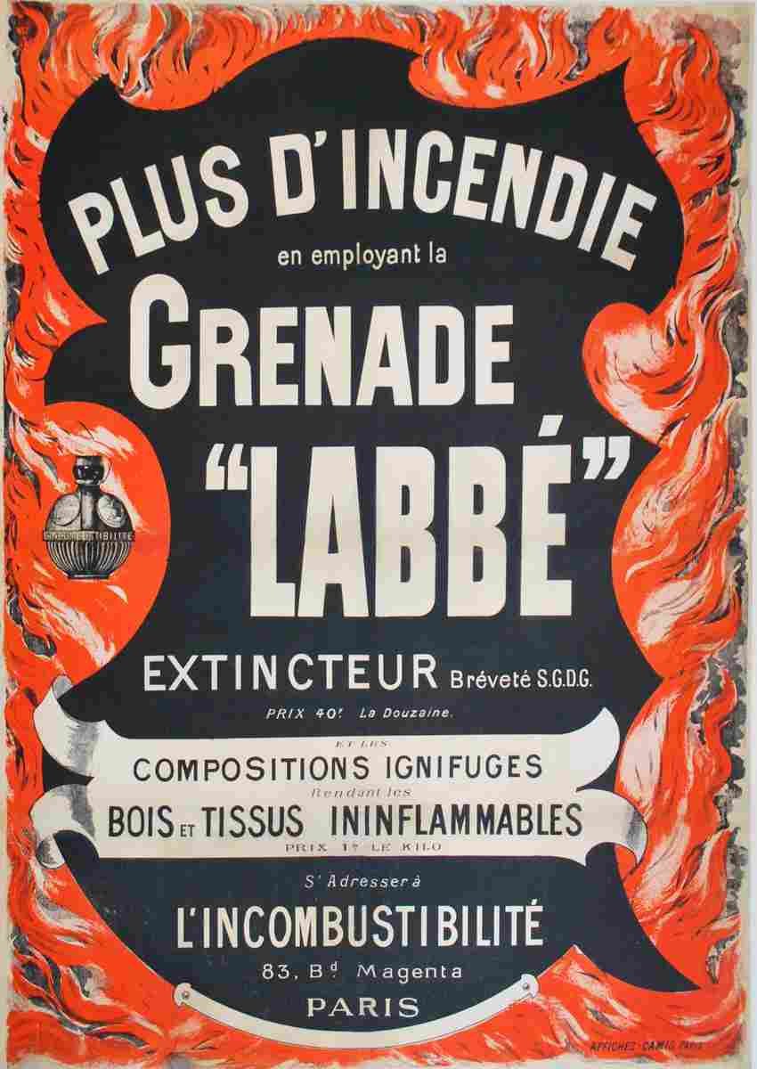 grenade labbe vers 1890 4 Advert A4 Photo Print