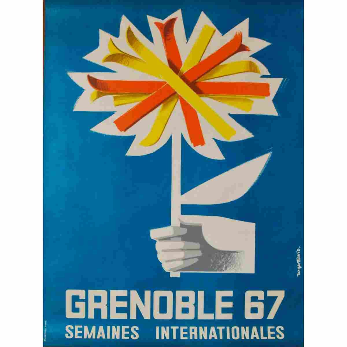 grenoble semaines internationales roger david 1967 2 Advert A4 Photo Print