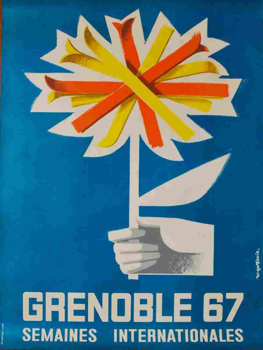 grenoble semaines internationales roger david 1967 4 Advert A4 Photo Print