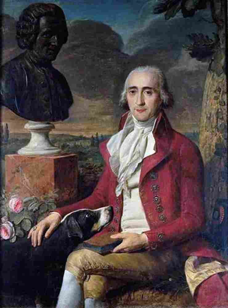 greu Rene Louis de Girardin with the Bust of Jean Jacques Rousseau Art A4 Photo Print