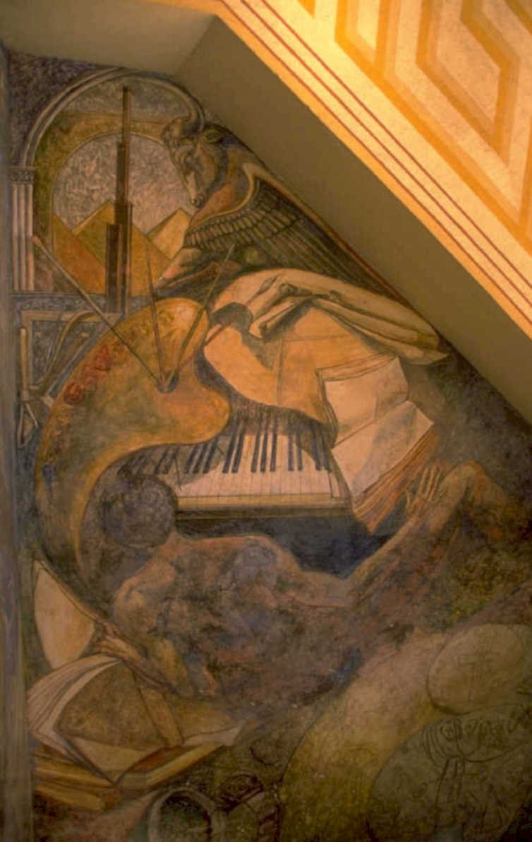 griffin piano mural 1980s 1990s A4 Photo Print