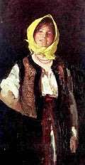 grig Cheerfull Peasant Woman Art A4 Photo Print