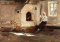 grig Fireplace in Rucar Art A4 Photo Print