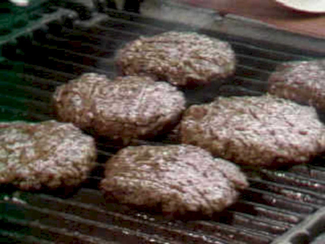 grilling burgers grate1980s 1990s A4 Photo Print