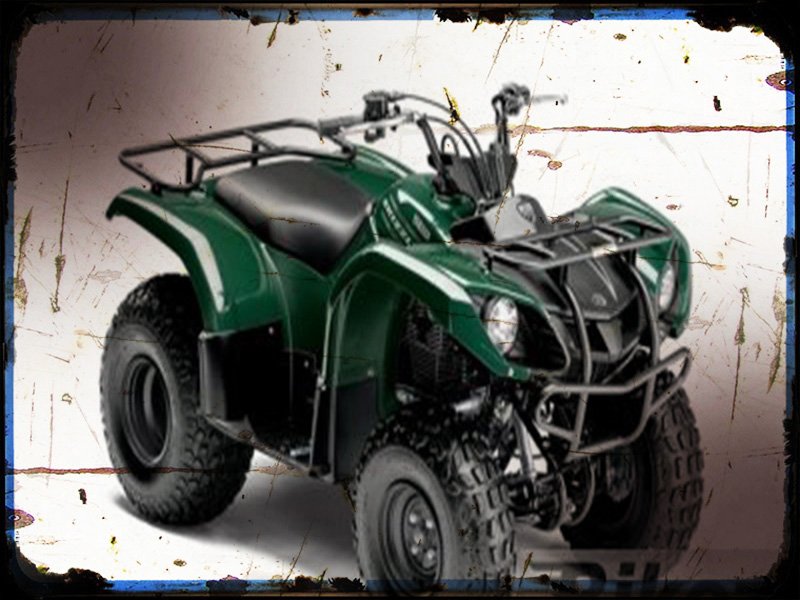 grizzly 125 automatic A4 Photo Print Motorbike Vintage Aged