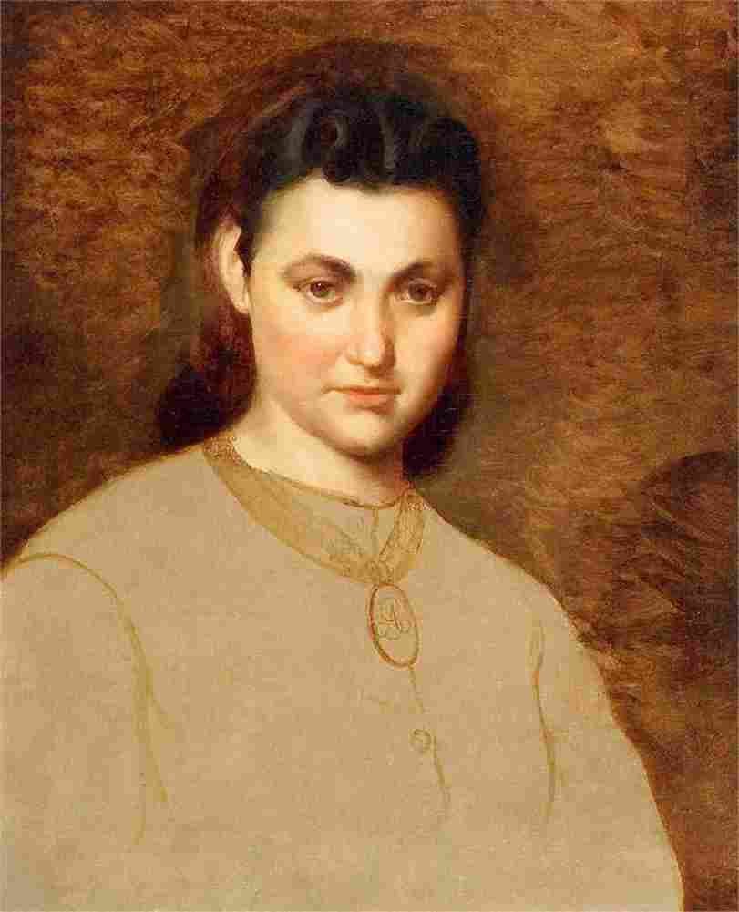 grot Portrait of a Girl with a Medallion Art A4 Photo Print