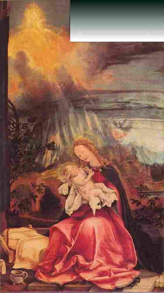 grun Virgin and Child Art A4 Photo Print