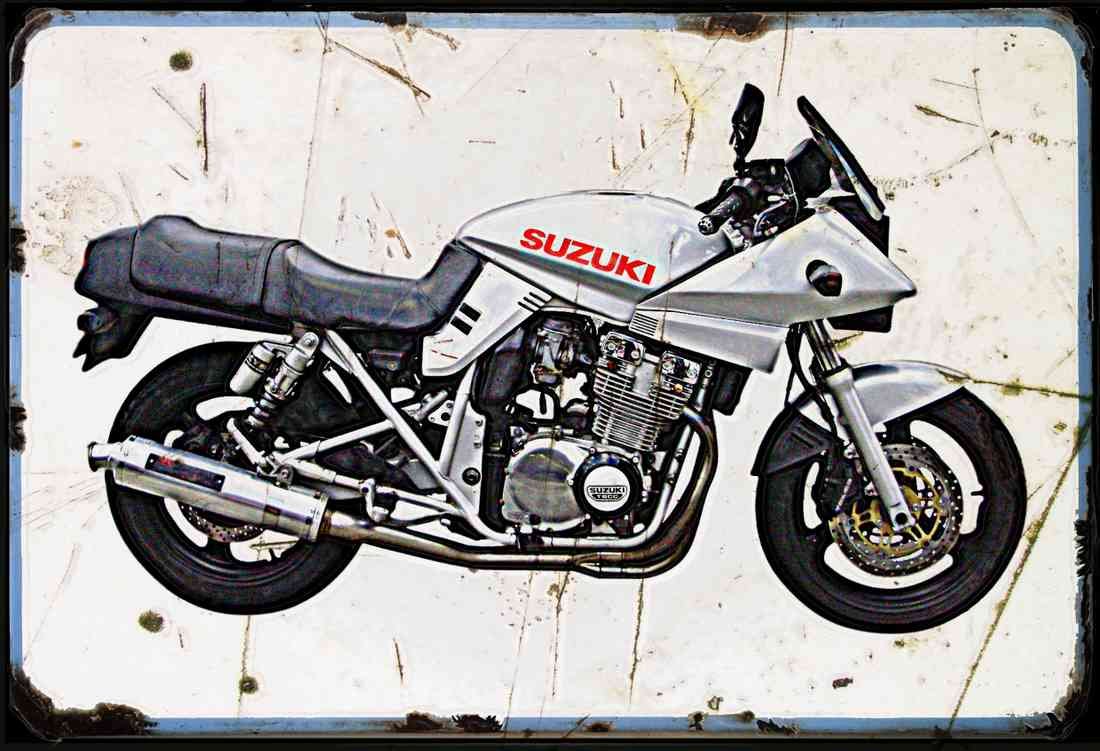 gsx400s katana retro aged A4 Photo Print