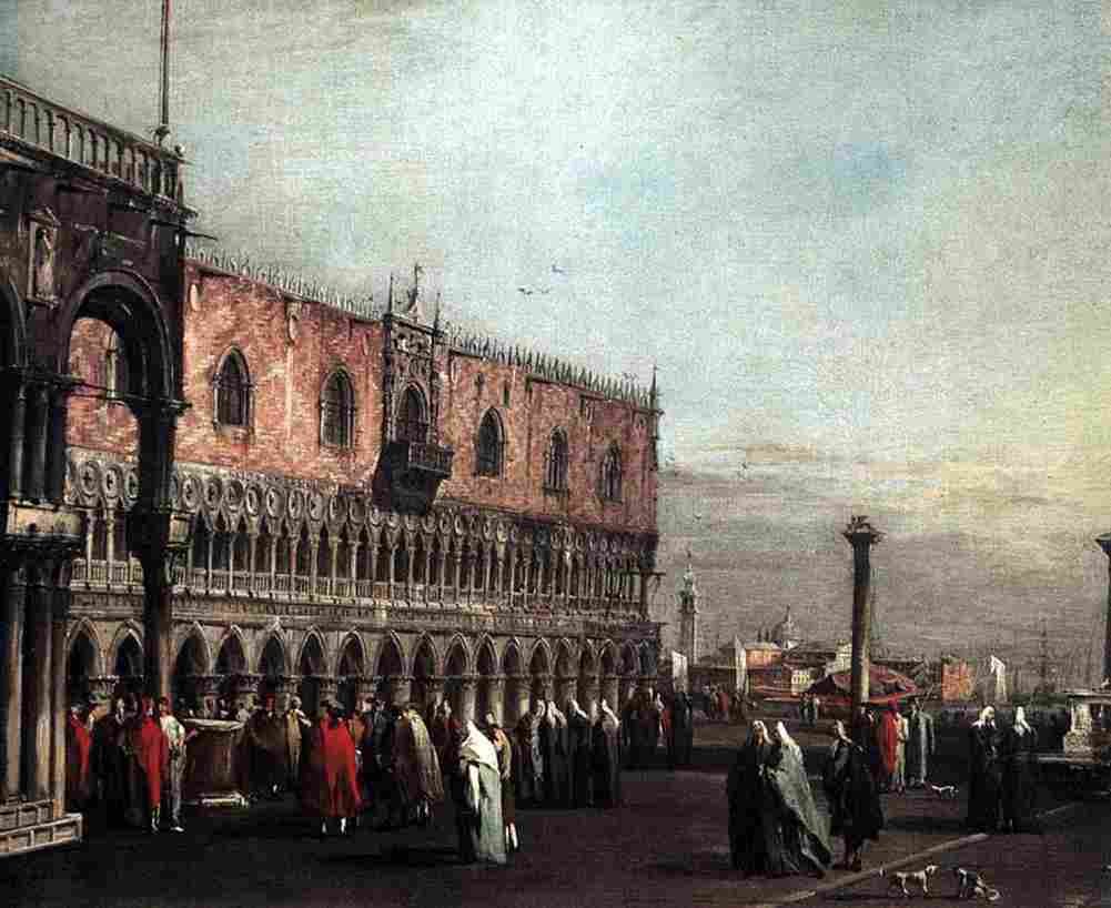 gua Piazzetta with the Doges Palace Art A4 Photo Print