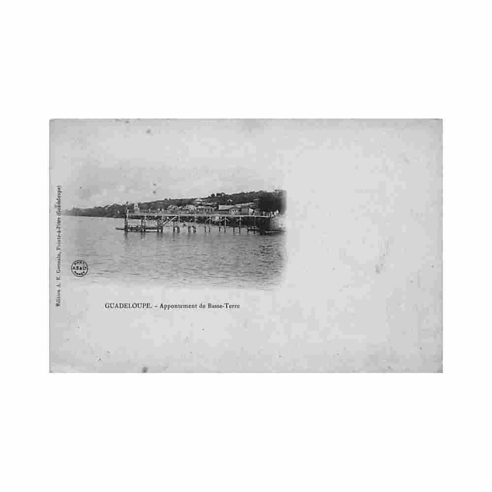 guadeloupe basse terre appontement ed a e germain Vintage A4 Photo Print