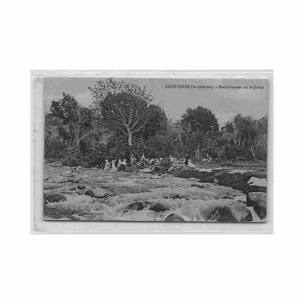 guadeloupe basse terre les environs blanchisseuses sur le galion ed phos Vintage A4 Photo Print