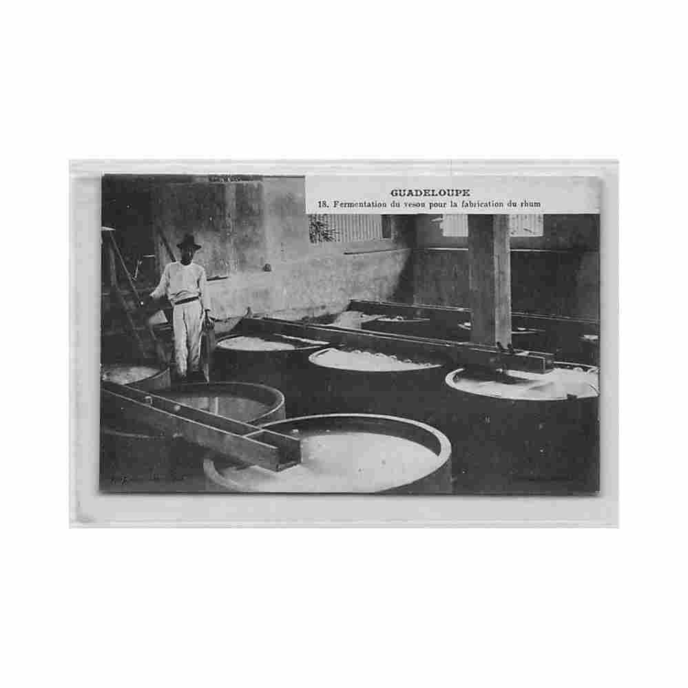 guadeloupe fermentation du du vesou pour la fabrication du rhum ed catan 18 Vintage A4 Photo Print