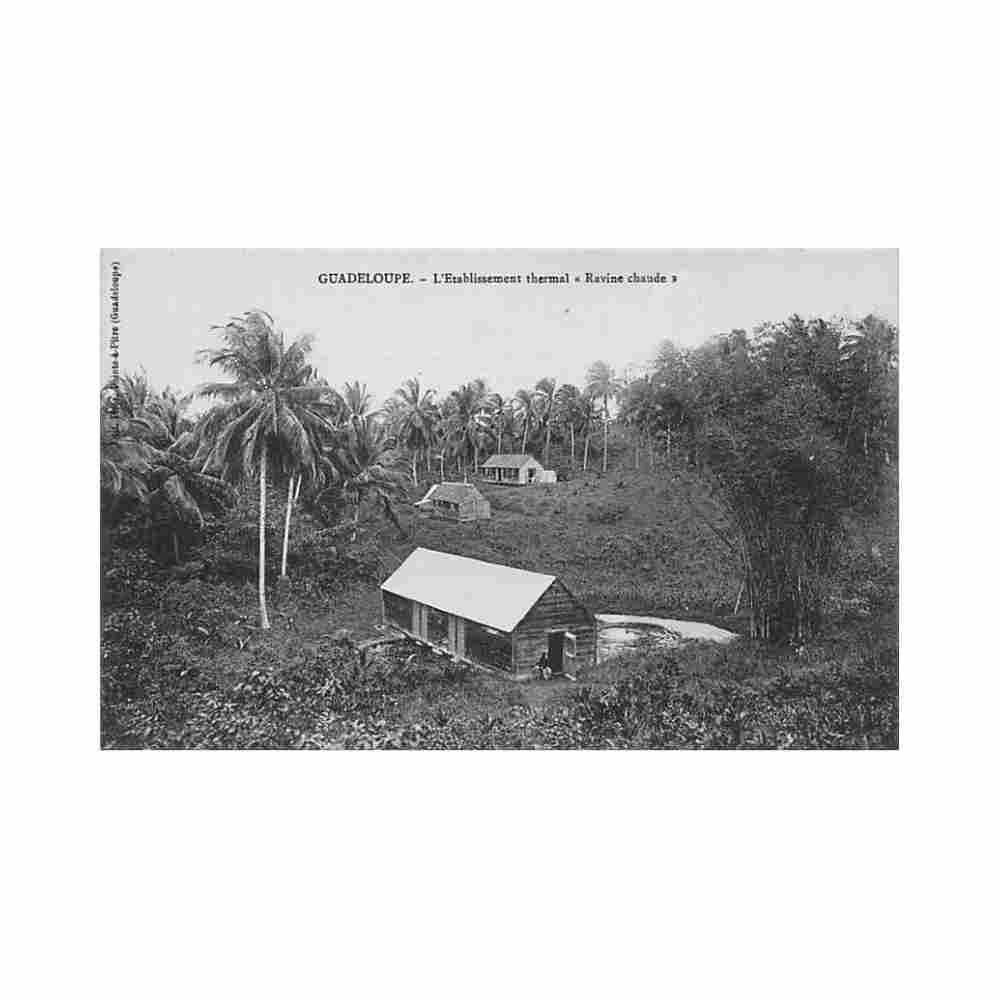 guadeloupe l etablissement thermal ravice chaude ed phos Vintage A4 Photo Print