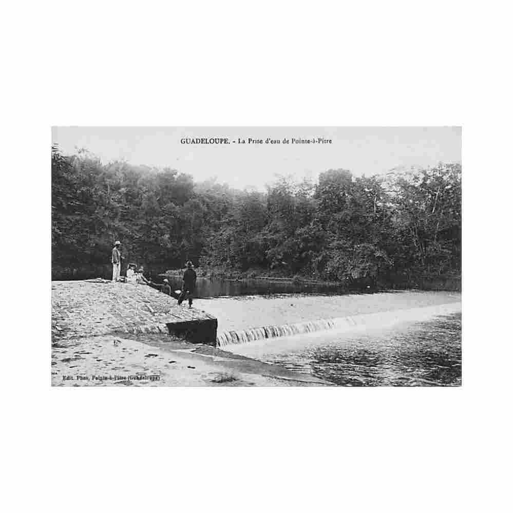guadeloupe la prise d eau de pointe a pitre ed phos Vintage A4 Photo Print