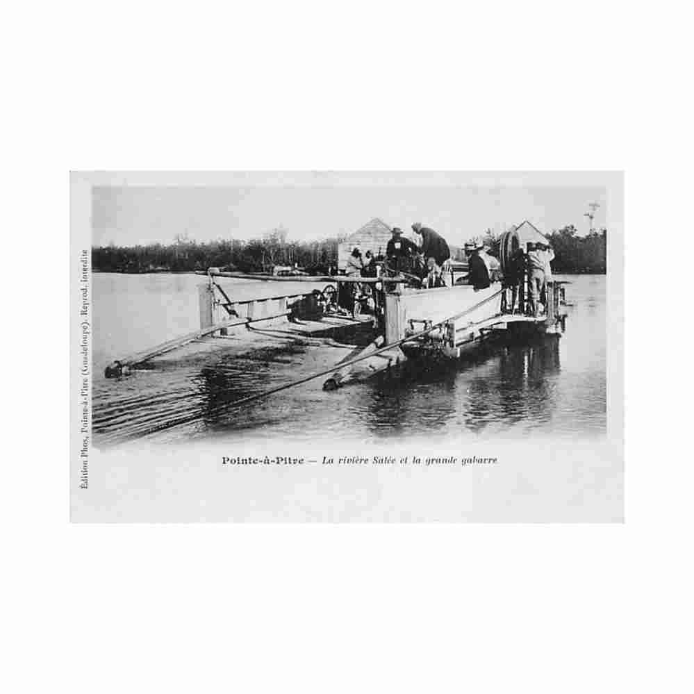 guadeloupe la riviere salee et la grande gabarre ed phos Vintage A4 Photo Print