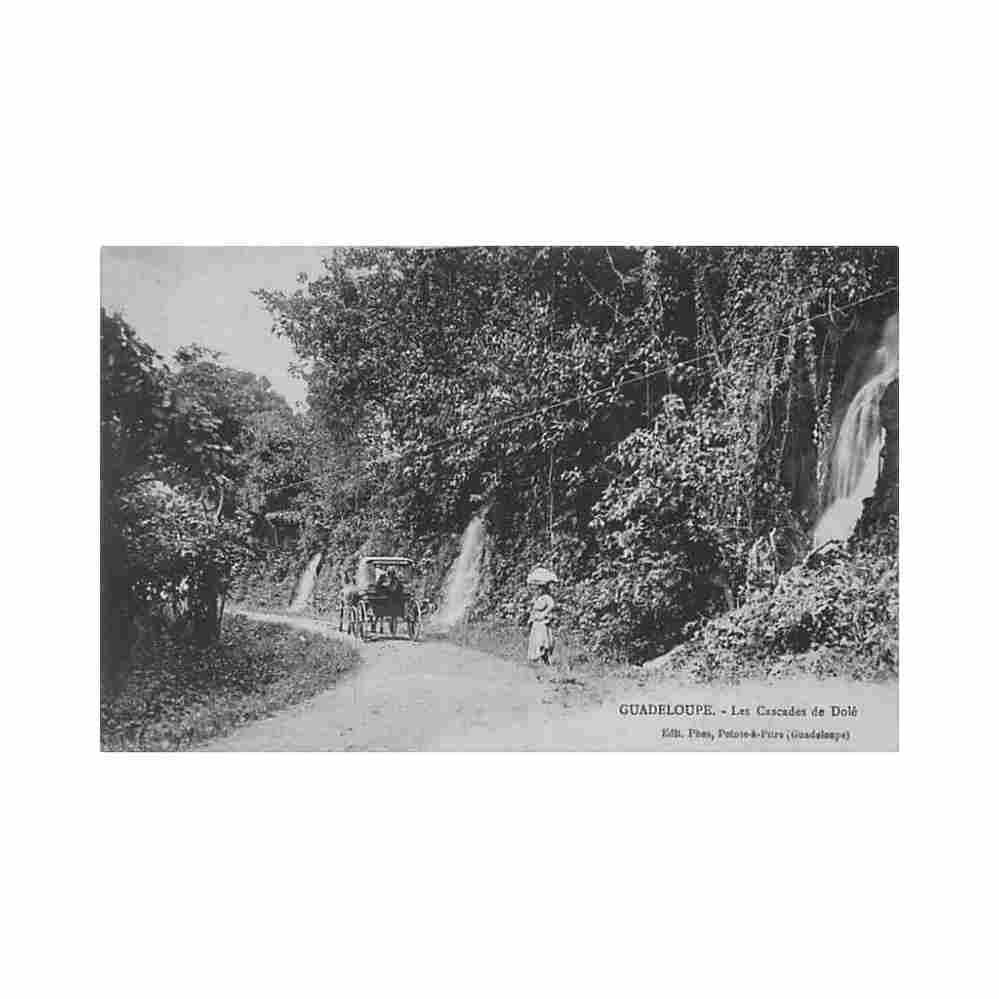 guadeloupe les cascades de dole ed phos Vintage A4 Photo Print