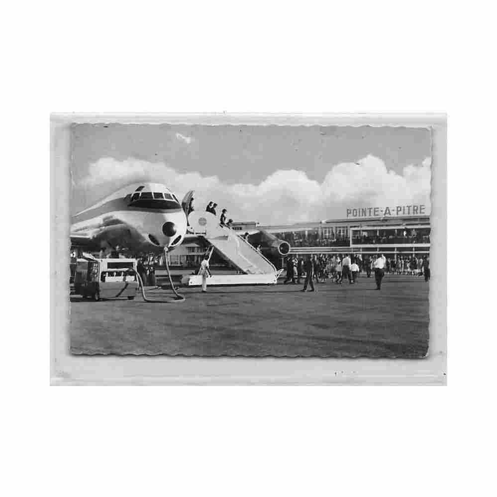 guadeloupe pointe a pitre aeroport du raizet douglas dc 8 ed prisunic 3362 Vintage A4 Photo Print