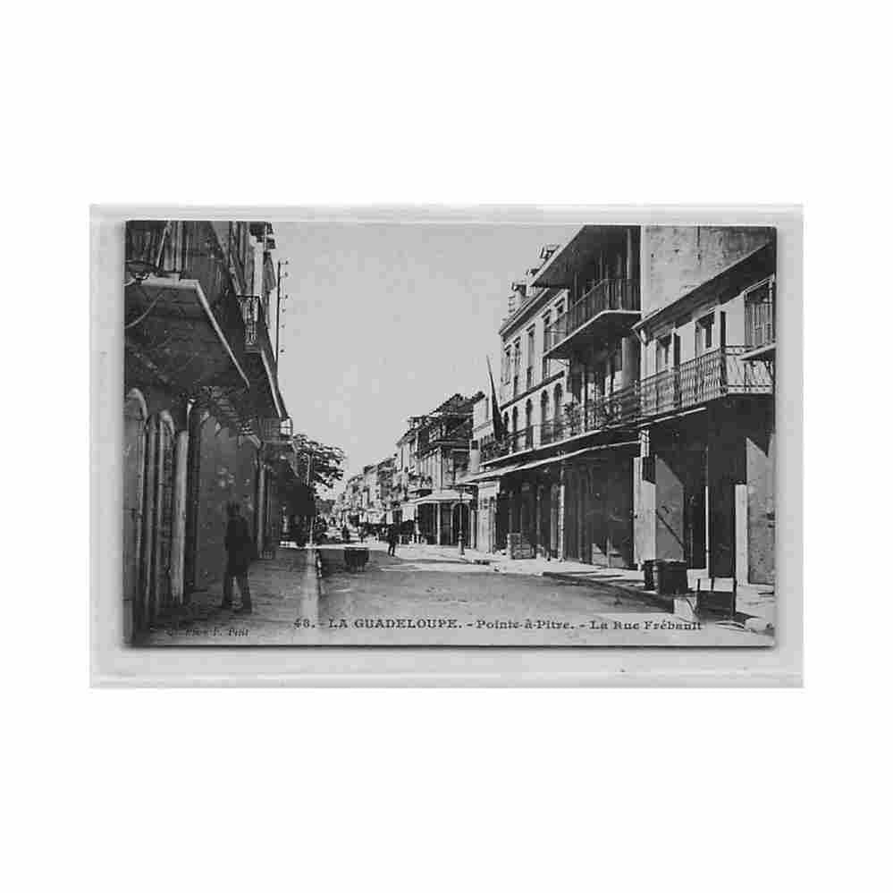 guadeloupe pointe a pitre la rue frebault ed f petit 48 Vintage A4 Photo Print