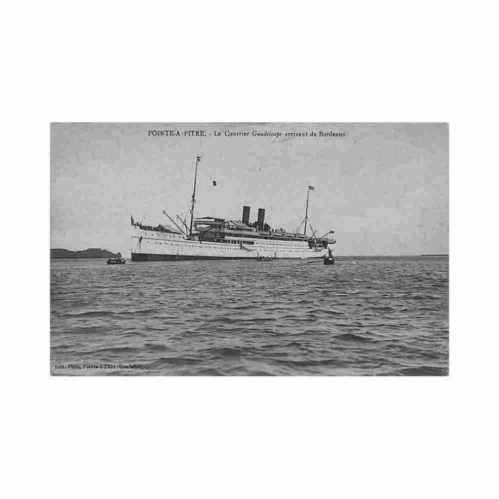 guadeloupe pointe a pitre le courrier guadeloupe arrivant de bordeaux ed phos Vintage A4 Photo Print
