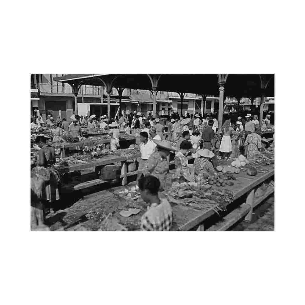 guadeloupe pointe a pitre le marche ed guy hodge Vintage A4 Photo Print
