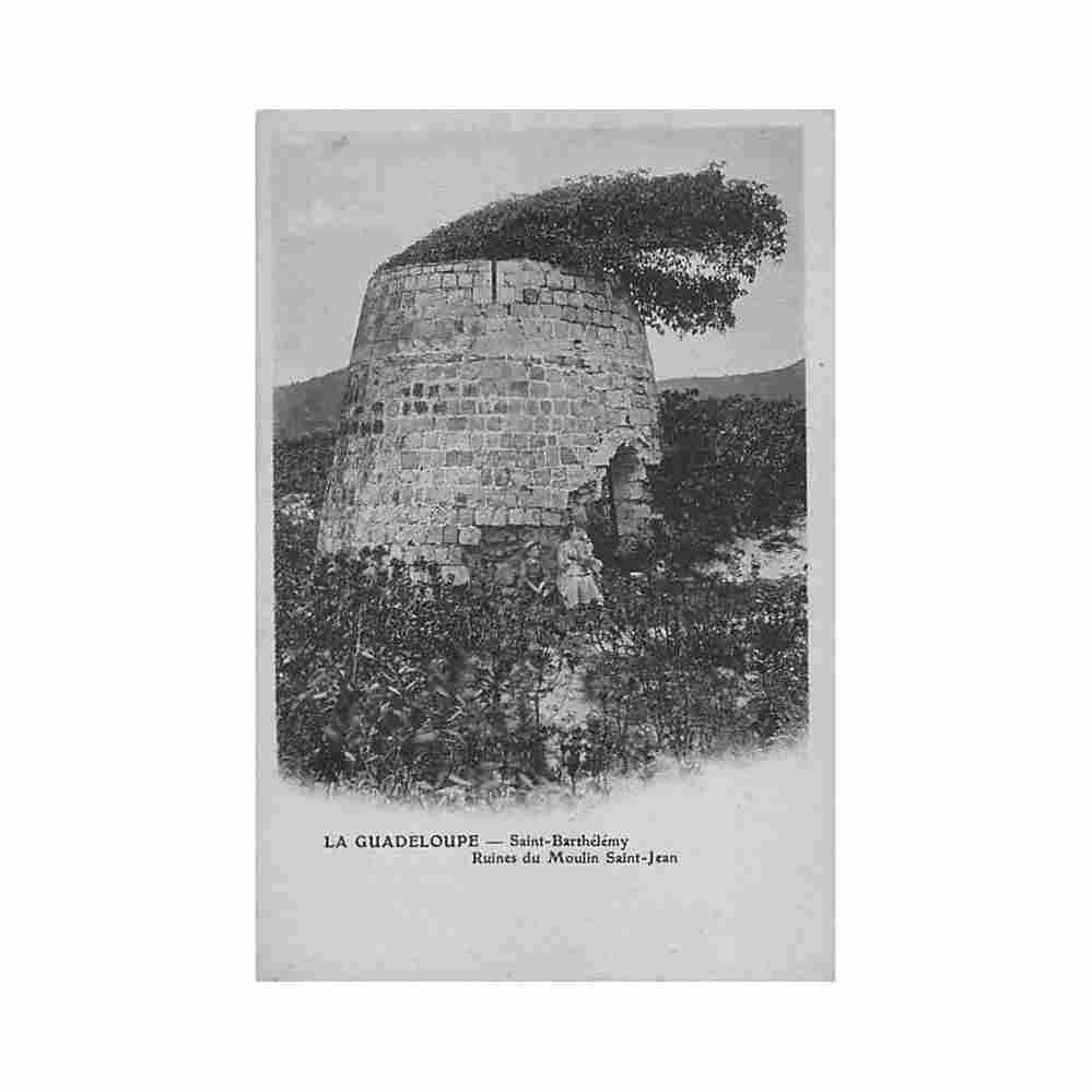 guadeloupe saint bathelemy ruines du moulin saint jean ed charles colas Vintage A4 Photo Print