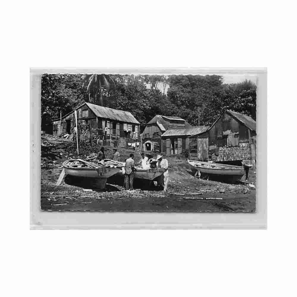 guadeloupe village de pecheurs ed cabe 66 Vintage A4 Photo Print