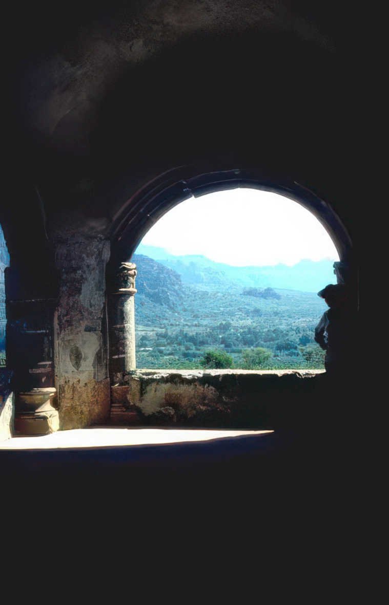 guatemala archway mountains Vintage A4 Photo Print