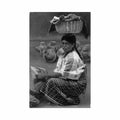 guatemala san juan sac mujer comprando un apazte b zadik y cia Vintage A4 Photo Print
