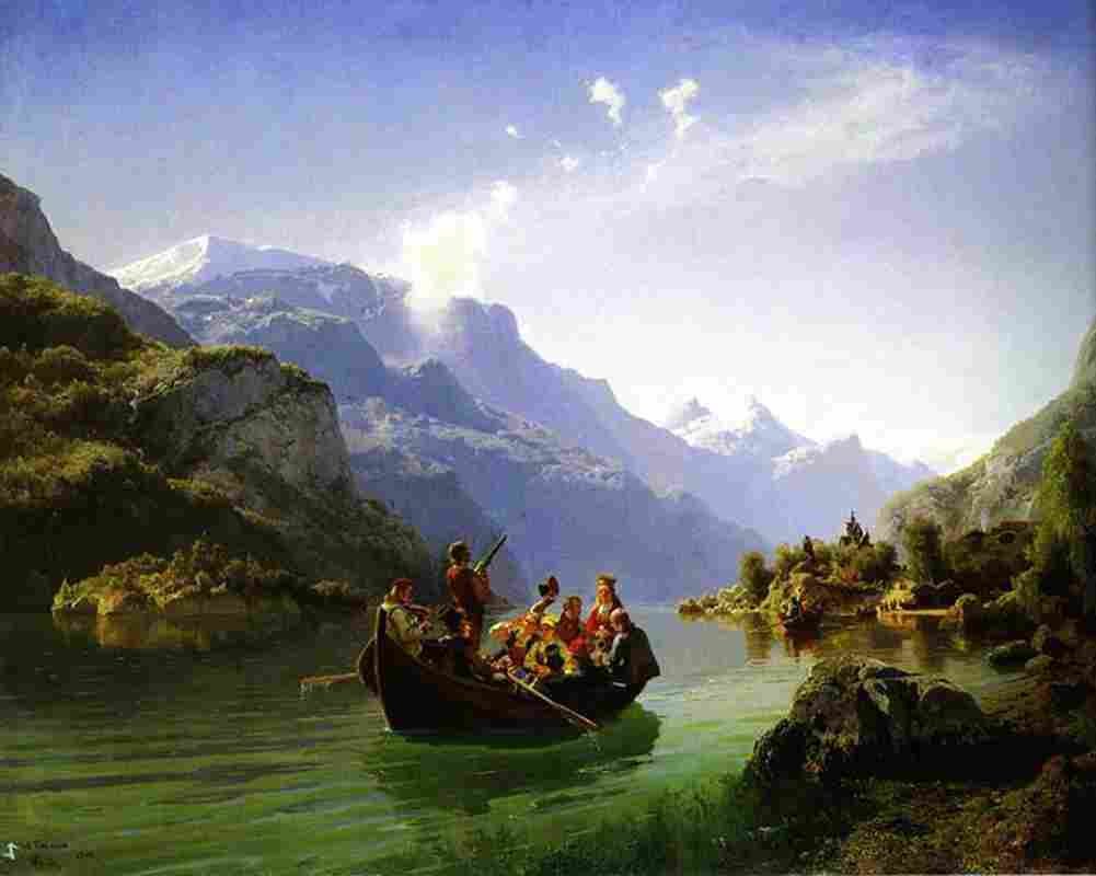 gude Bridal journey in Hardanger Art A4 Photo Print