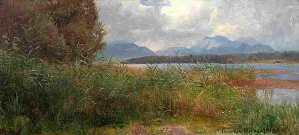 gude Sivstudie Chiemsee Art A4 Photo Print