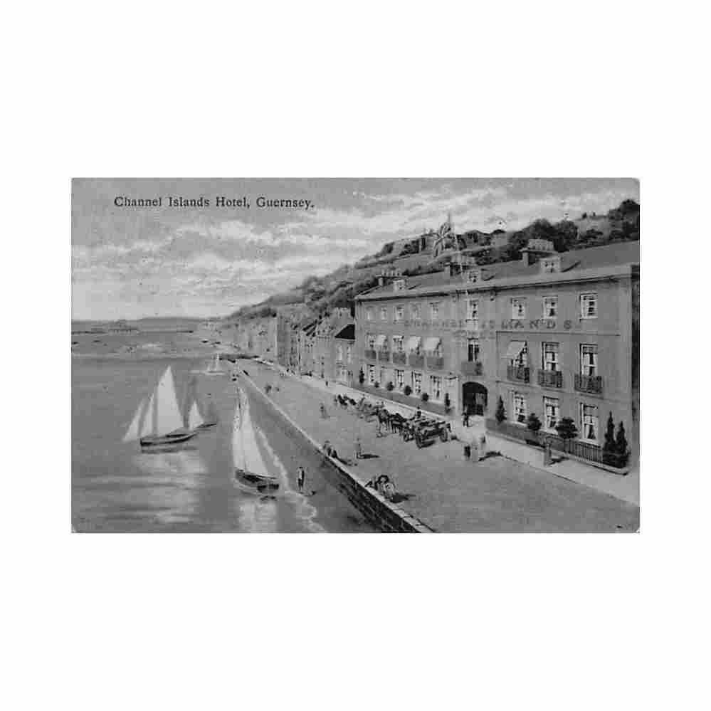 guernsey channel islands hotel Vintage A4 Photo Print