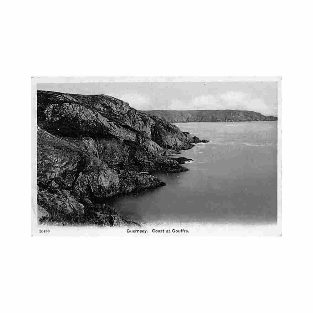 guernsey coast at gouffre 20430 Vintage A4 Photo Print