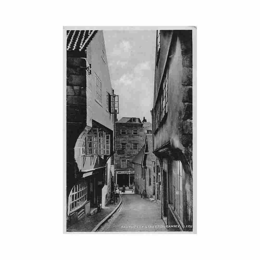 guernsey guernsey berthelot street Vintage A4 Photo Print