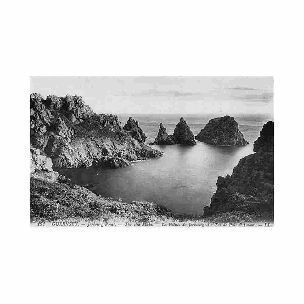 guernsey jerbourg point the pea staks ll levy 151 Vintage A4 Photo Print