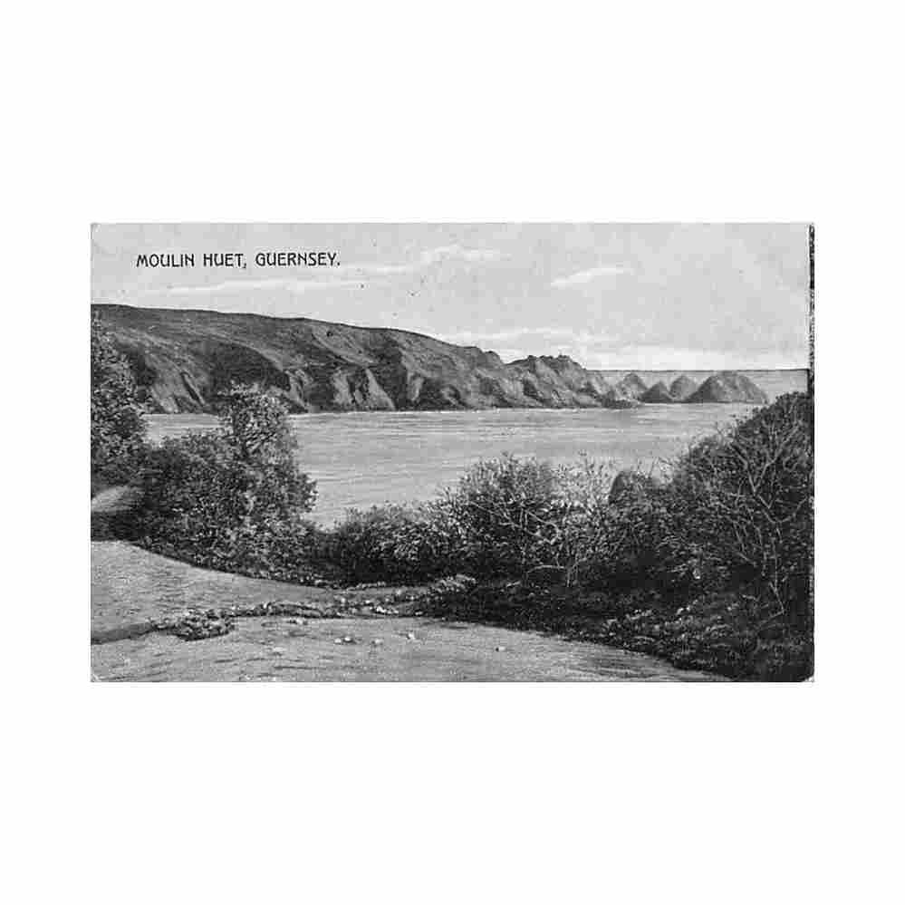 guernsey moulin huet le cheminant commercial arcade Vintage A4 Photo Print