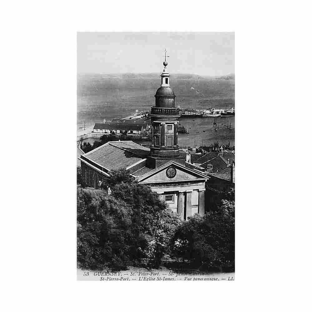 guernsey st peter port st james church ll levy 53 Vintage A4 Photo Print