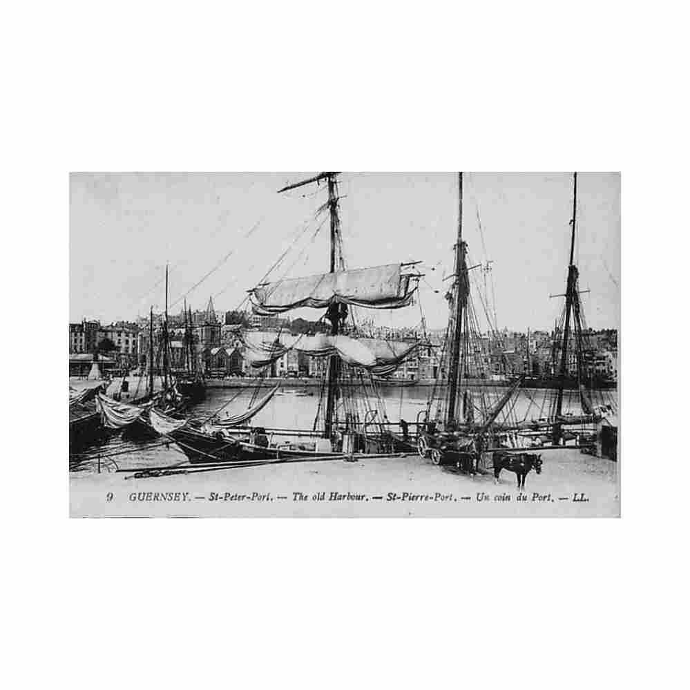 guernsey st peter port the old harbour levy ll 9 Vintage A4 Photo Print
