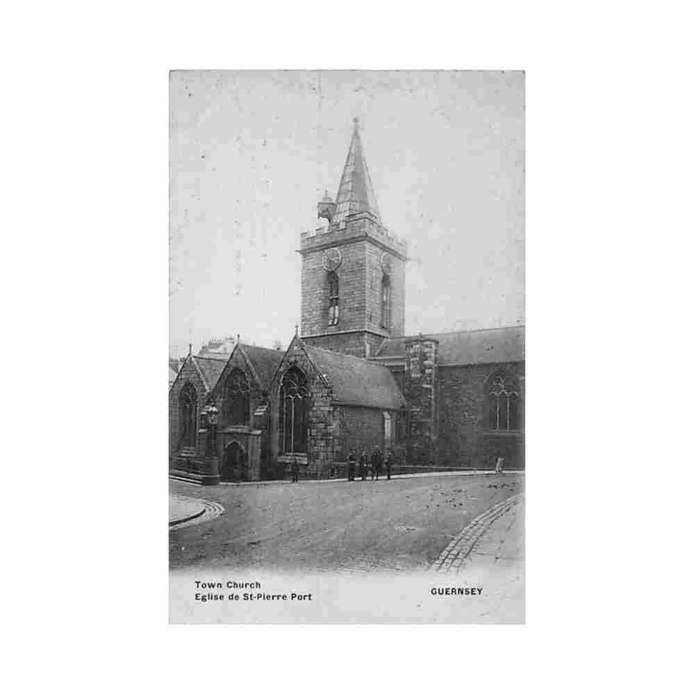 guernsey st peter port twon church unknwon Vintage A4 Photo Print