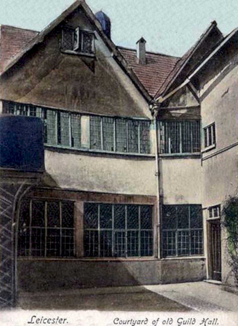 guild hall courtyardVintage 1880s 1900s A4 Photo Print