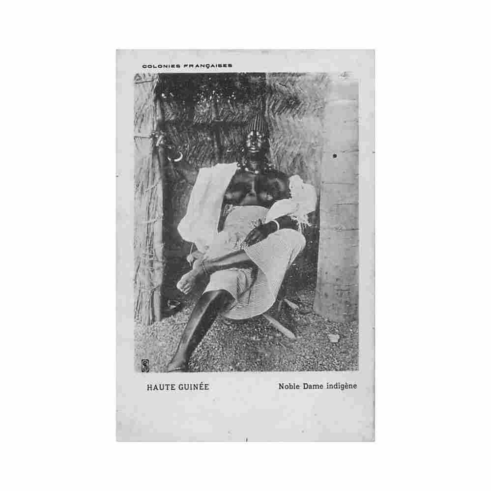 guinea conakry noble indigenous lady in upper guinea Vintage A4 Photo Print