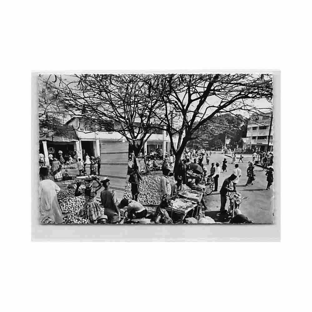 guinee conakry le marche aux oranges ed cogex 2153 Vintage A4 Photo Print