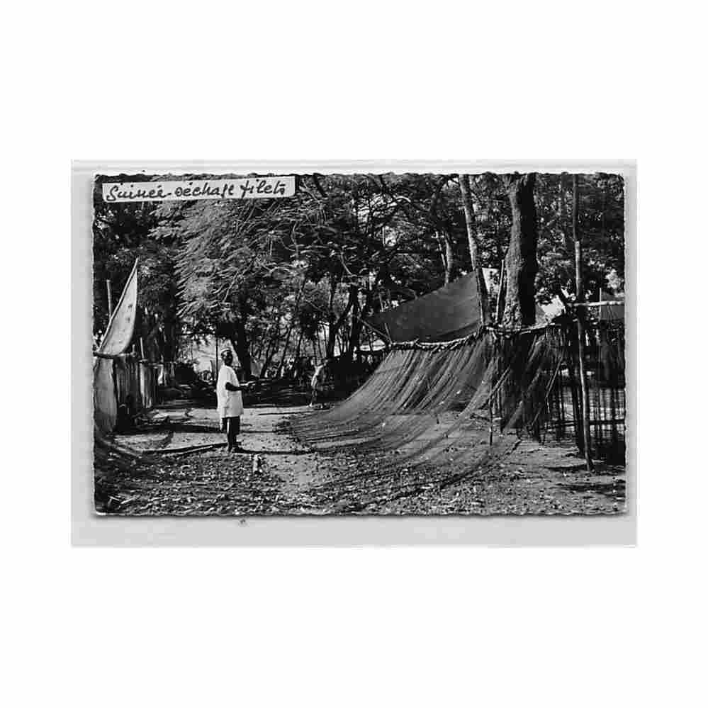 guinee conakry sechage des filets ed cogex 1335 Vintage A4 Photo Print