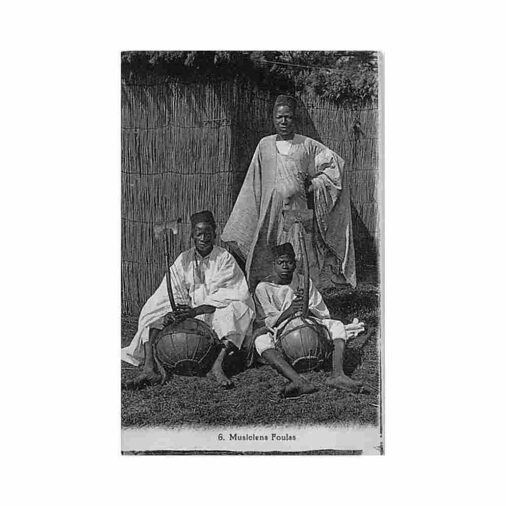 guinee musiciens fulas avec koras ed inconnu 6 Vintage A4 Photo Print
