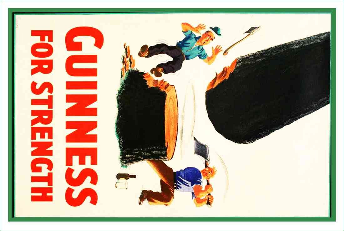 guinness for strength tree trunk A4 Photo Print