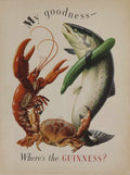 guinness seafood Vintage Advert A4 Photo Print